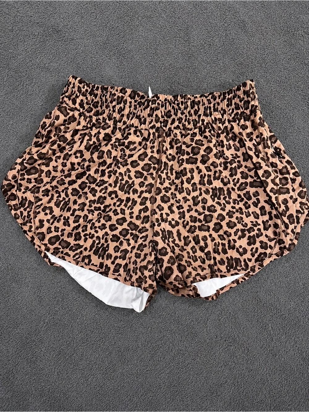 lululemon athletica Leopard Print Running Shorts - Brown/Black
